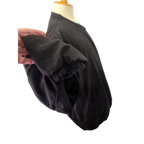 Sunice Y2K Reversible Golf Pullover Jacket Mens L Black/Gray Stripe Windbreaker - Picture 11 of 14